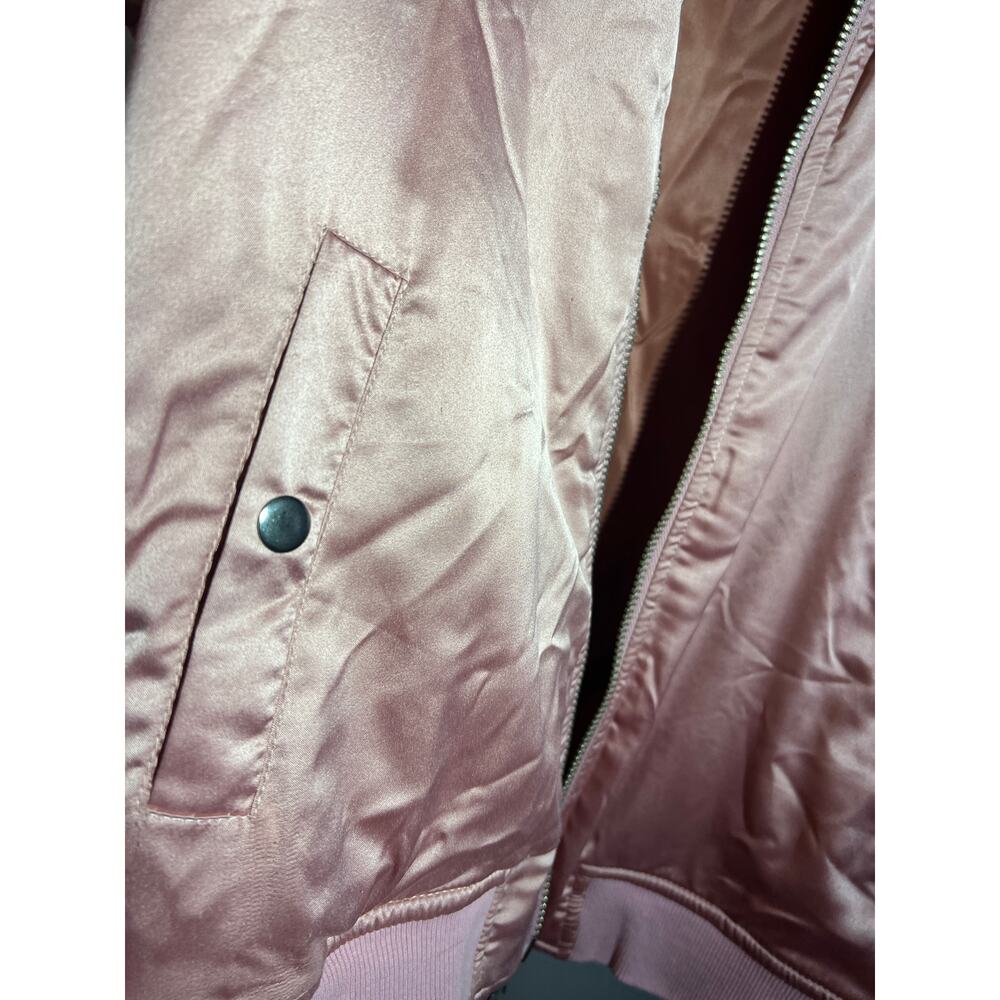 Unif X Urban Outfitters Pink Satin Bomber Jacket - Picture 7 of 7